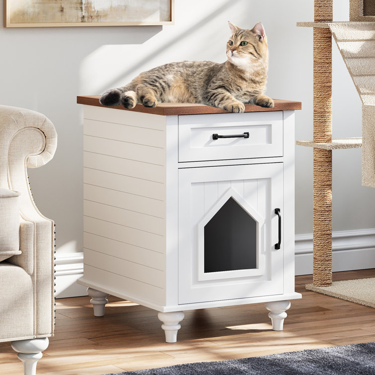 Archie Oscar Chevelle Cat Litter Box Enclosure Cat House Side